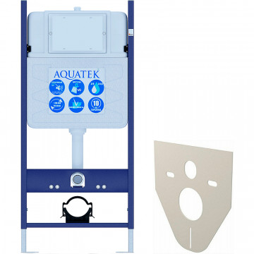 Инсталляция для подвесного унитаза Aquatek ECO Standart 50 INS-0000014 со звукоизоляционной прокладкой