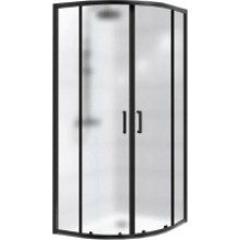 Душевой уголок BelBagno UNO-195-R-2-90-P-NERO 90х90 чёрный матовый/рифлёное