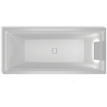 Ванна акриловая Riho Still Square B100033005 170х75 LED подголовник справа, Riho Fall хром