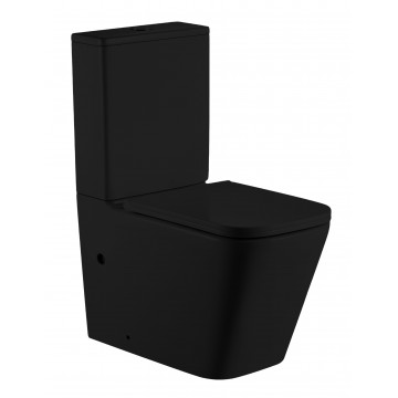 Унитаз-компакт SantiLine SL-5028MB черный матовый