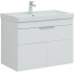Тумба с раковиной Aquanet Ирис new 80 312430 (1 ящик, 2 дверцы) белый глянец