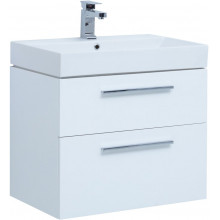 Тумба с раковиной Aquanet Nova 70 307728 белый глянец