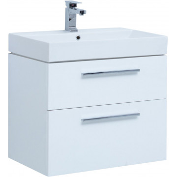 Тумба с раковиной Aquanet Nova 70 307728 белый глянец