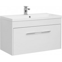 Тумба с раковиной Aquanet Августа 100 287686 белый глянец