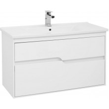 Тумба с раковиной Aquanet Модена 100 198489 + 182321 белый