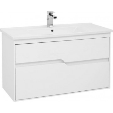 Тумба с раковиной Aquanet Модена 100 198489 + 182321 белый