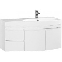 Тумба с раковиной Aquanet Опера 115 R 169654+169399 белый