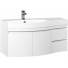 Тумба с раковиной Aquanet Опера 115 L 169613+169398 белый