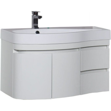 Тумба под раковину Aquanet Сопрано 95 L 169631 (2 дверцы 2 ящика) белый