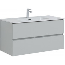 Тумба с раковиной Aquanet Алвита new 100 274010 серый