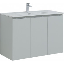 Тумба с раковиной Aquanet Алвита new 100 274012 серый