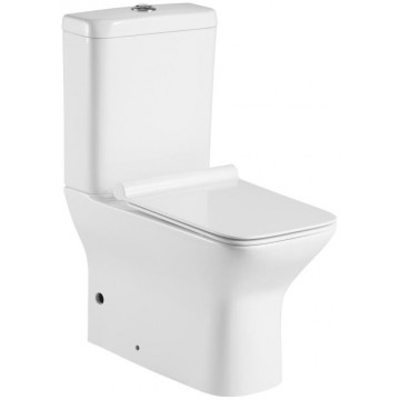 Унитаз-компакт Aquanet Cube-C Rimless 210759 + 210760 с сиденьем Soft Close Slimseat