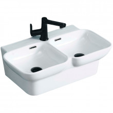 Раковина Cerutti SPA Double Nemi CT9702 65х39 белая