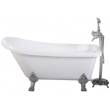 Ванна акриловая Cerutti SPA Vito CT9320 155x74 белый/хром