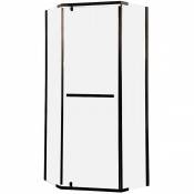 Душевой уголок Cerutti SPA Chika ZP101B 100x100 черный/прозрачное
