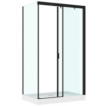 Душевой уголок Ceruttispa Marbella 120B-R 7910 черный/прозрачное