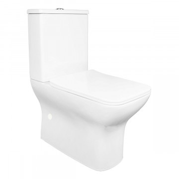 Унитаз-компакт Azario Fresco AZ-8302 безободковый, с быстросъемным сиденьем микролифт