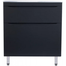Тумба с раковиной Style Line El Fante Бергамо мини СС-00002313/СС-00002297 80 Люкс антискрейтч черный