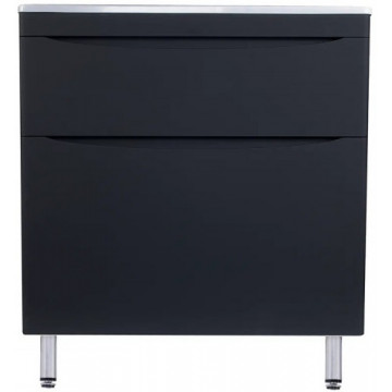 Тумба с раковиной Style Line El Fante Бергамо мини СС-00002313/СС-00002297 80 Люкс антискрейтч черный