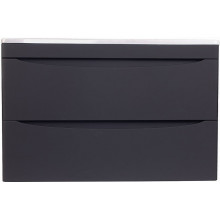 Тумба с раковиной Style Line Бергамо мини СС-00002366/СС-00002360 90 Люкс Plus черный