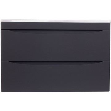 Тумба с раковиной Style Line Бергамо мини СС-00002366/СС-00002360 90 Люкс Plus черный
