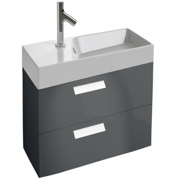 Тумба с раковиной Jacob Delafon Rythmik EB1300-442/EXR112-Z-00 60 серый антрацит лак