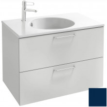 Тумба с раковиной Jacob Delafon Odeon Rive Gauche EB2522-R5-M88/EXAW112-Z-00 80 морской синий матовый/ручки хром
