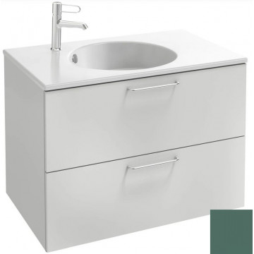 Тумба с раковиной Jacob Delafon Odeon Rive Gauche EB2522-R5-S49/EXAW112-Z-00 80 эвкалипт сатин/ручки хром