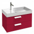 Тумба с раковиной Jacob Delafon Rythmik EB1303-R3/EXO112-00 80 малиновый лак