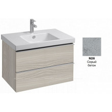 Тумба с раковиной Jacob Delafon Odeon Up EB895-N26/E4796-00 80 серый бетон