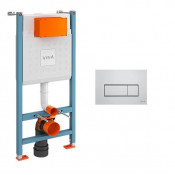 Комплект VitrA V-Fix Core 800-1875: инсталляция Vitra Core 738-5800-01 и панель смыва Root S 740-2380 хром