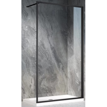 Душевая перегородка Veconi Korato KR81B-110-01-C8 110 черный матовый/прозрачное