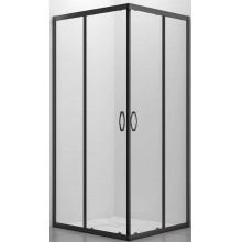 Душевой уголок Veconi Rovigo RV-101B RV101B-90-01-C5 90x90 черный матовый/прозрачное