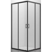 Душевой уголок Veconi Rovigo RV-101B RV101B-80-01-C5 80x80 черный матовый/прозрачное