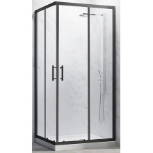 Душевой уголок Veconi Rovigo RV-27B RV27B-9090-01-C8 90x90 черный матовый/прозрачное