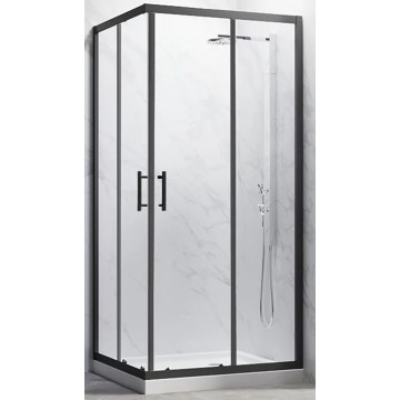 Душевой уголок Veconi Rovigo RV-27B RV27B-9090-01-C8 90x90 черный матовый/прозрачное