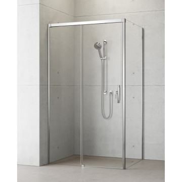 Душевой уголок Radaway Idea KDJ 387041-01-01R/387051-01-01R 110х80 R хром/прочрачное