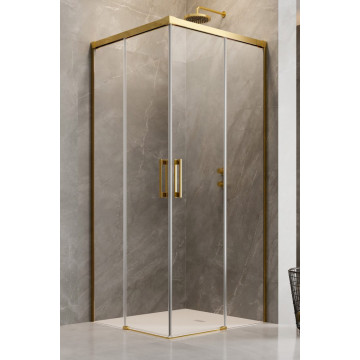 Душевой уголок Radaway Idea KDD 387061-09-01L/387061-09-01R 80Lx80R золото/прозрачное