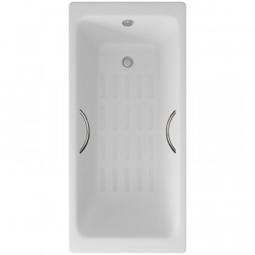 Чугунная ванна Delice Parallel DLR220502R-AS/DLR000001 170x80 с ручками, ножками и антискользящим покрытием, белый