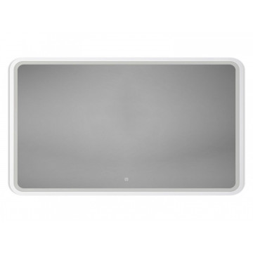 Зеркало Art&Max Genova AM-Gen-1200-800-DS-F-White 120х80 с подсветкой, белый матовый