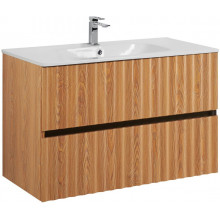 Тумба с раковиной Art&Max Elegant AM-ELEGANT-900-2C-SO-BR-P с LED подсветкой бран