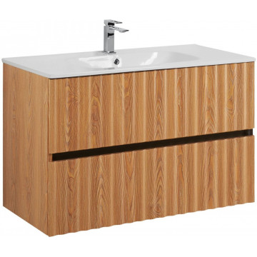 Тумба с раковиной Art&Max Elegant AM-ELEGANT-900-2C-SO-BR-P с LED подсветкой бран