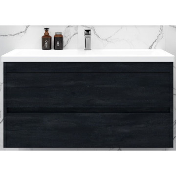 Тумба с раковиной Art&Max Family-M Family-M-1000-2C-SO-HC/AM-LAV-1000-MR-FА hard coal