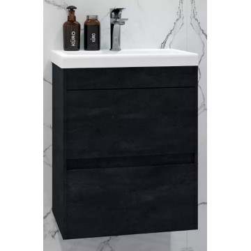 Тумба с раковиной Art&Max Family-M Family-M-500-2C-SO-HC/AM-LAV-500-MR-A hard coal