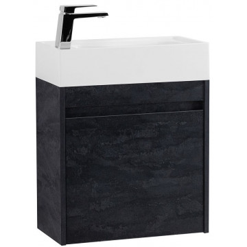 Тумба с раковиной Art&Max Family-M Family-M-500-1D-SO-HC/AM-LAV-500-MR-Mini hard coal