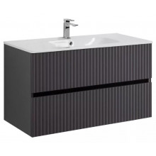 Тумба с раковиной Art&Max Torino AM-TORINO-1000-2C-SO-GF-P/AM7110-100 100 графит