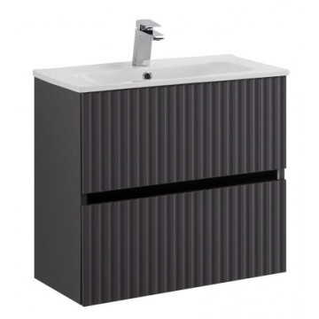 Тумба с раковиной Art&Max Torino AM-TORINO-600-2C-SO-GF-P/AM7110-60 60 графит