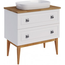 Тумба с раковиной ASB-Woodline Каталина 12097/29657 80 белый