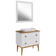 Комплект мебели для ванной ASB-Woodline Каталина 1209701 80 белый