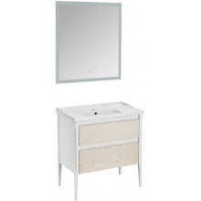 Комплект мебели для ванной ASB-Woodline Лорена 1220001 80 бежевый/ясень